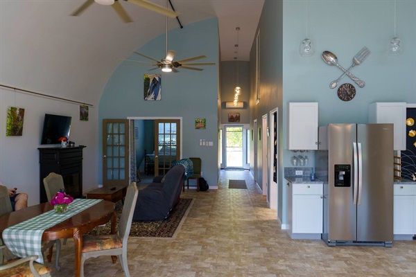 Entire home is step free, with area rugs & vinyl flooring. 