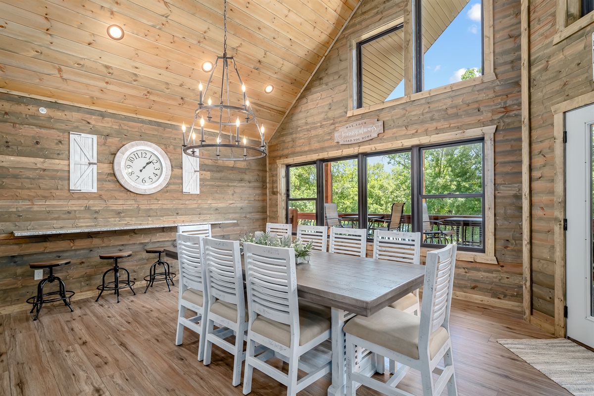 Dining space and small bar seating