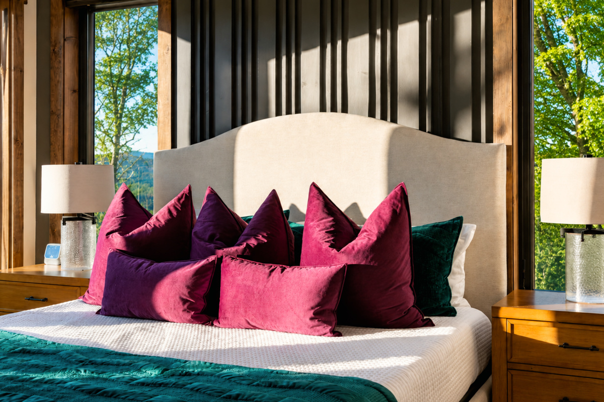 A bedroom that feels like a retreat of its own.