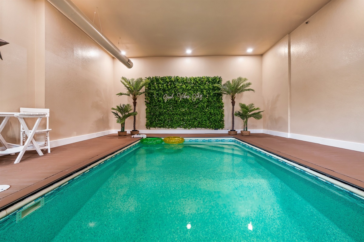 Dive into year round fun with your own private indoor heated pool that instantly becomes the highlight of the stay.