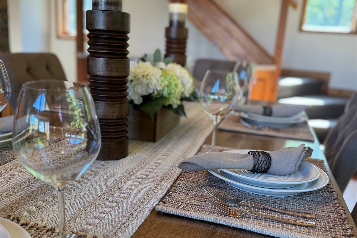 Dining area with stairs to 2nd floor