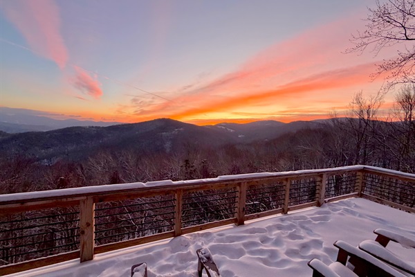 We've trimmed the trees off the deck to maximize the beautiful sun rise for you!