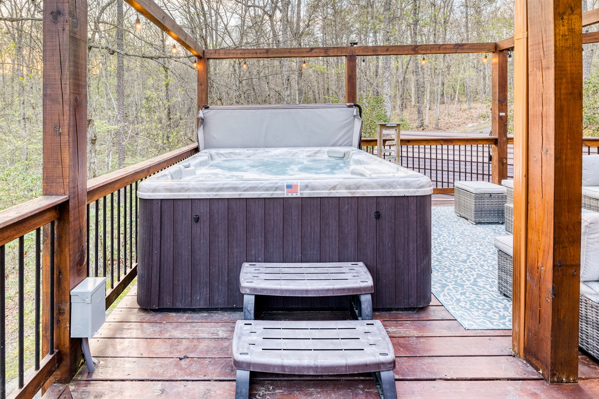 Gather & enjoy outdoors on the deck and hot tub