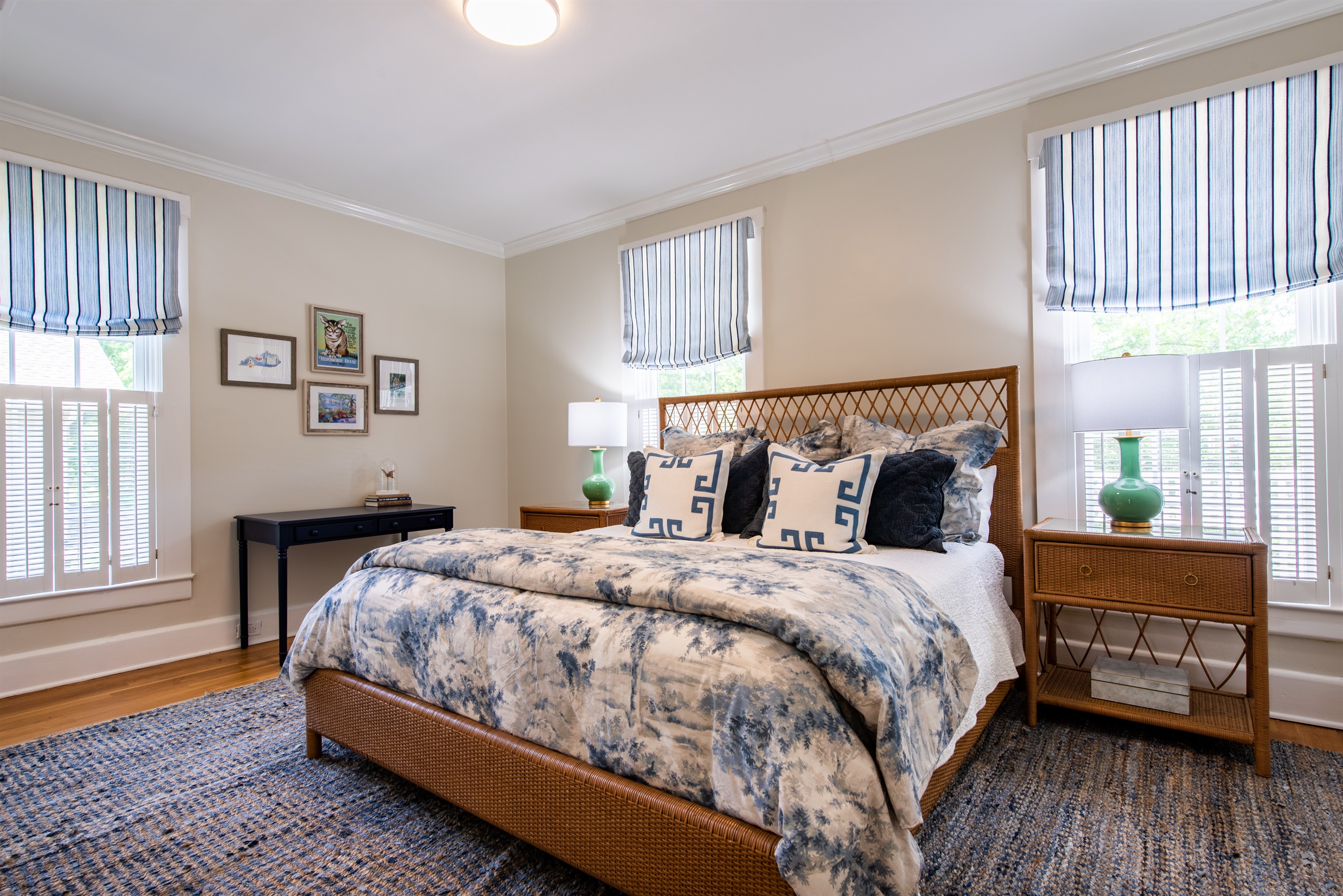 Rest in our luxurious top level bedroom with high-end decor