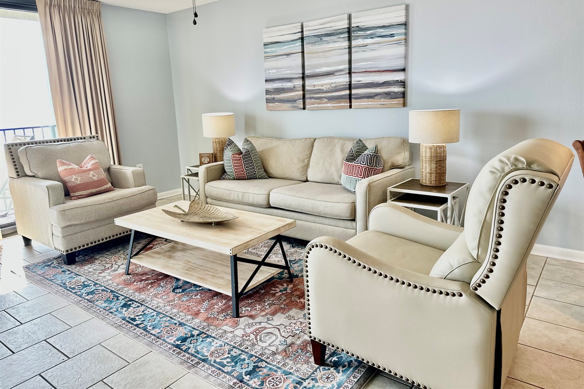 We have a leather recliner in the living room!!