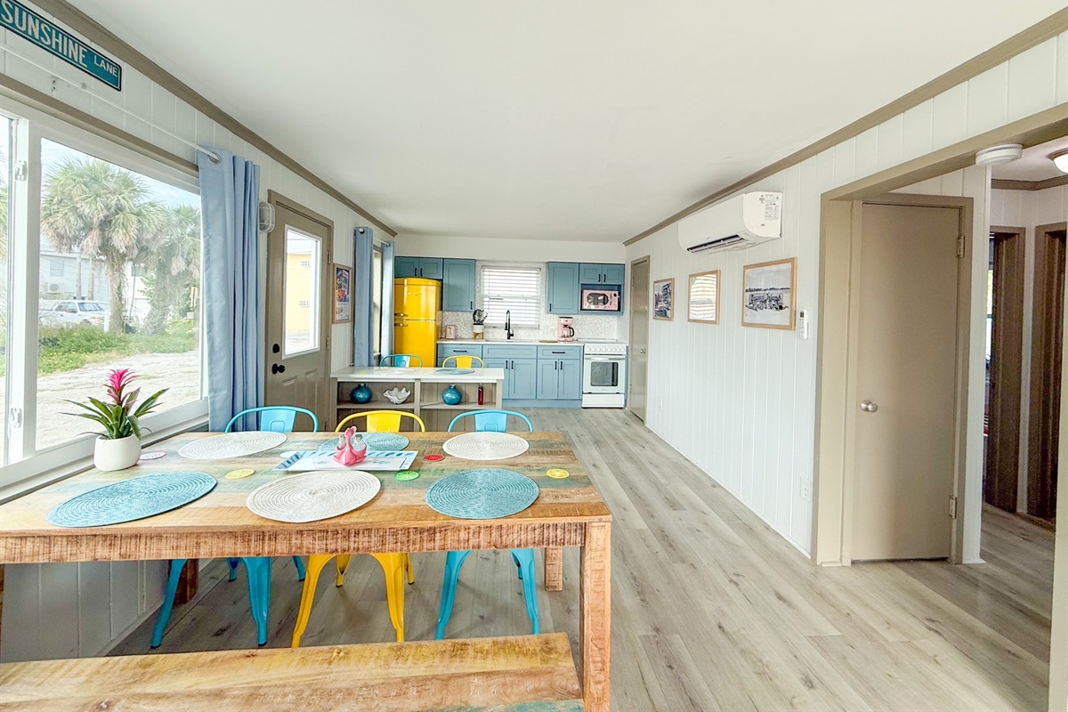 Dining Area & Kitchen with Retro Appliances