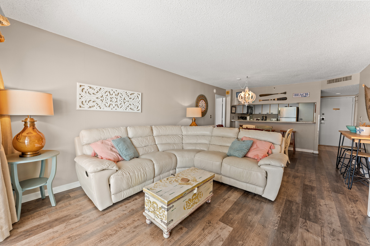 Huge Living Room with large TV and balcony access 