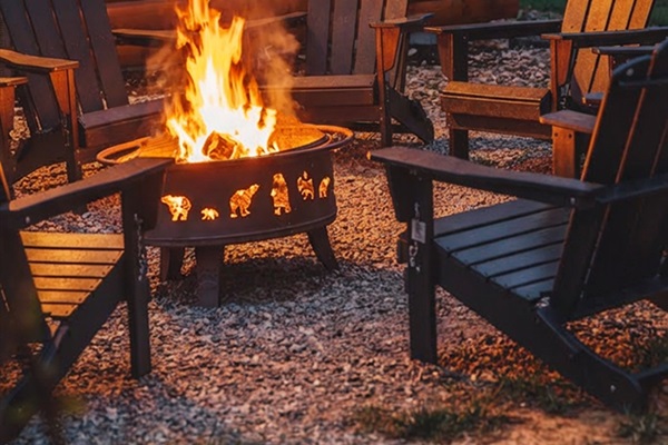 Spark up a conversation (or a song) around the fire!