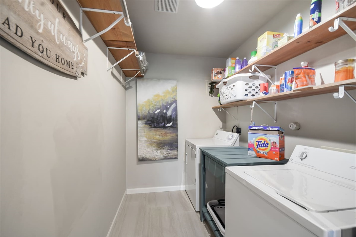 Full Size Washer/Dryer in Laundry Room