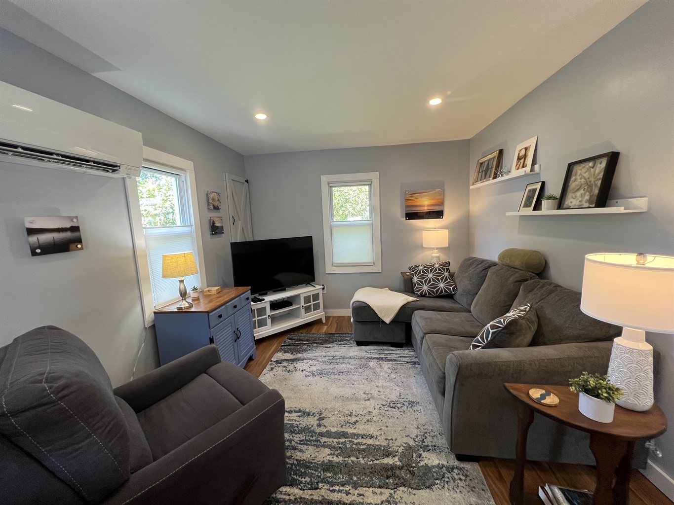 Living room with local art
