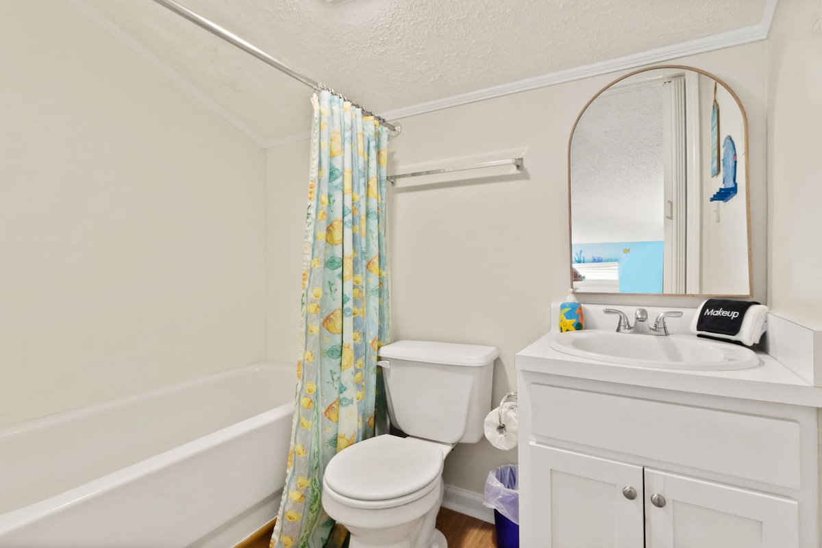 Stay upstairs all morning &mdash; the loft bathroom means kids never have to wait in line downstairs.