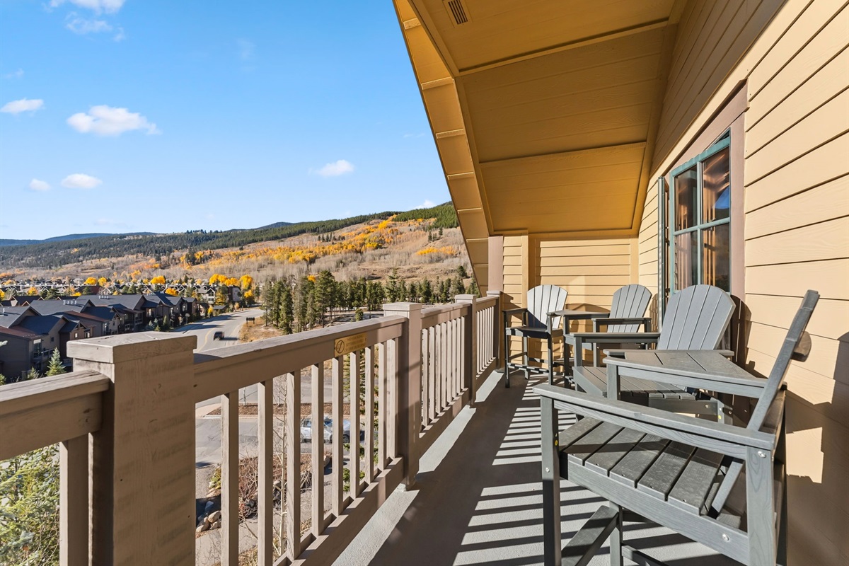 Private balcony with views