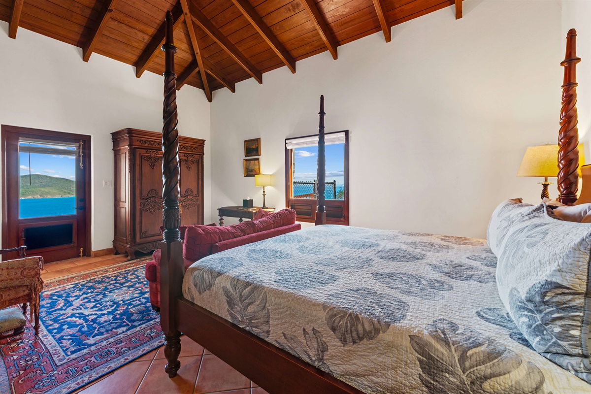 This spacious king suite is just steps from the pool.