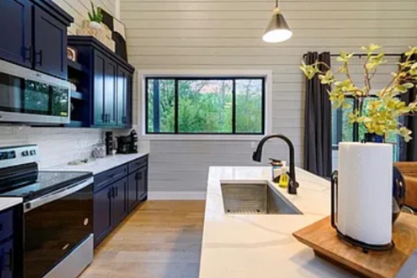 Spacious kitchen island perfect for cooking, dining, and gathering