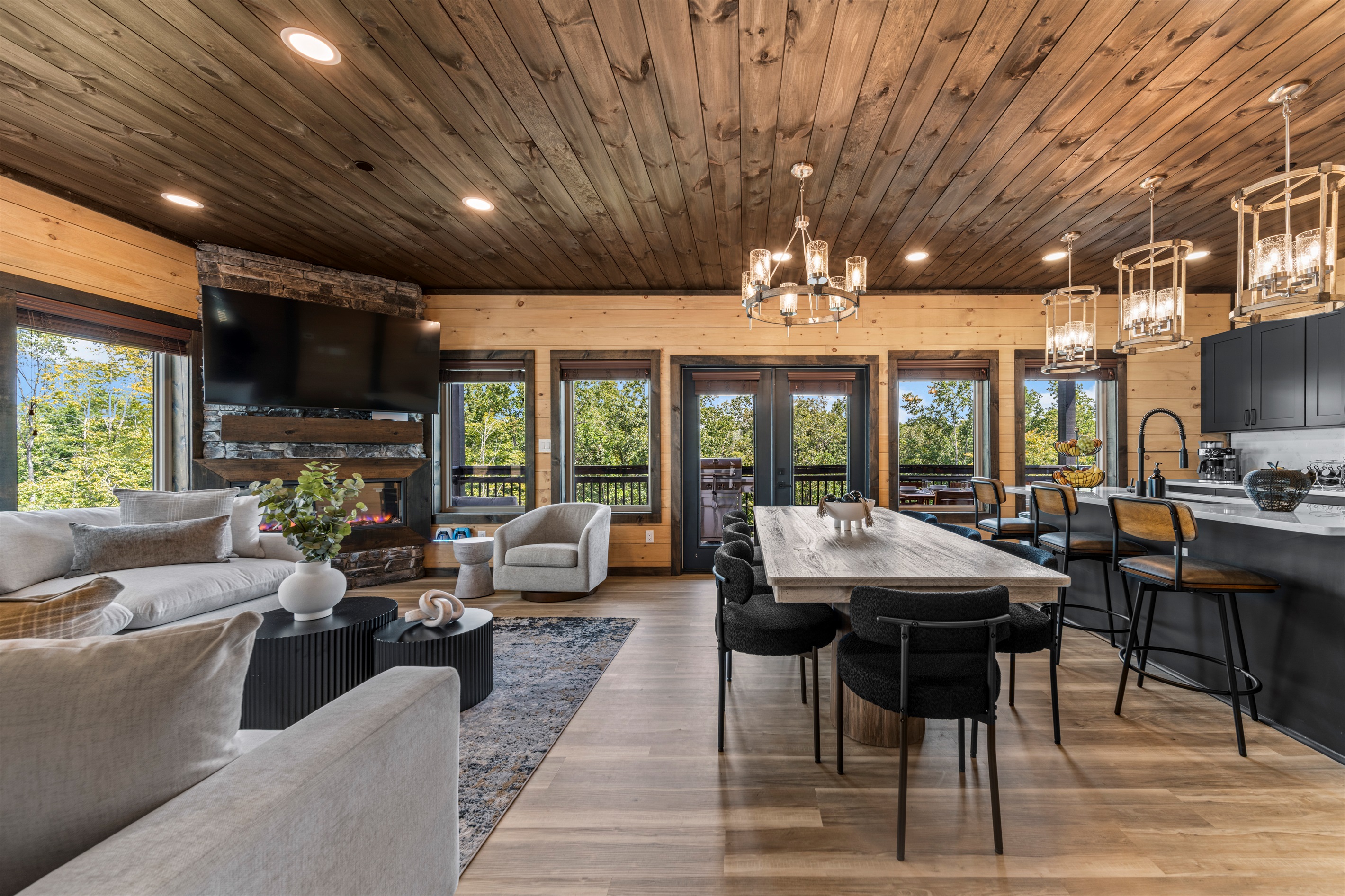 Elegant formal dining area — perfect for family dinners or holiday feasts.