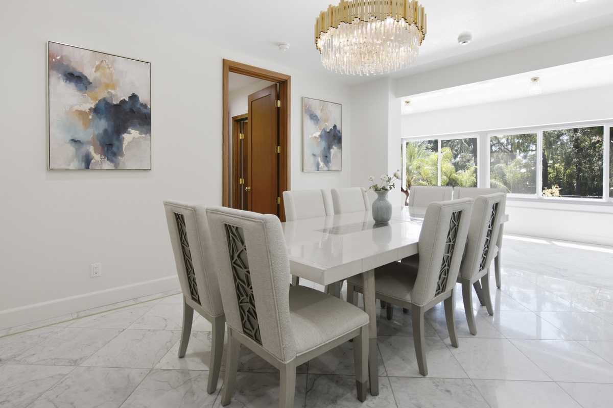 This gorgeous dining room was designed for enjoying time together.