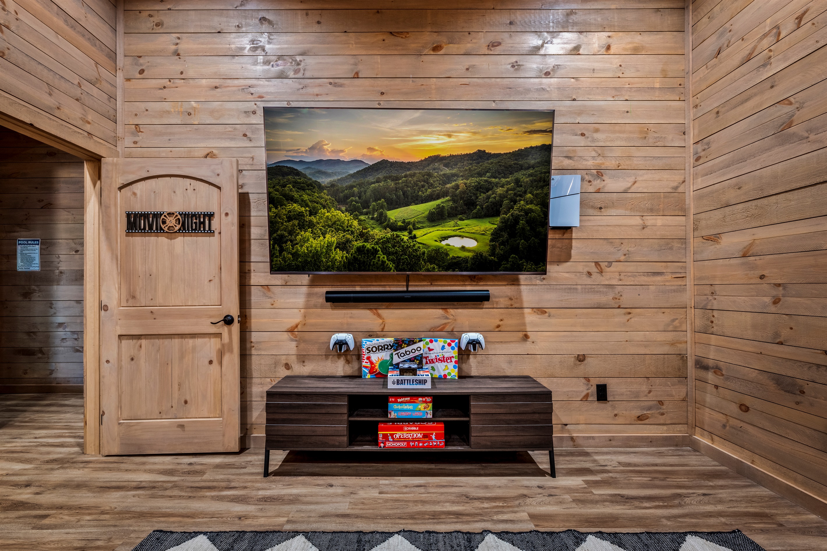 📺 Movie night meets game night. Grab the snacks and battle it out in Connect 4, Twister, or on the PlayStation.