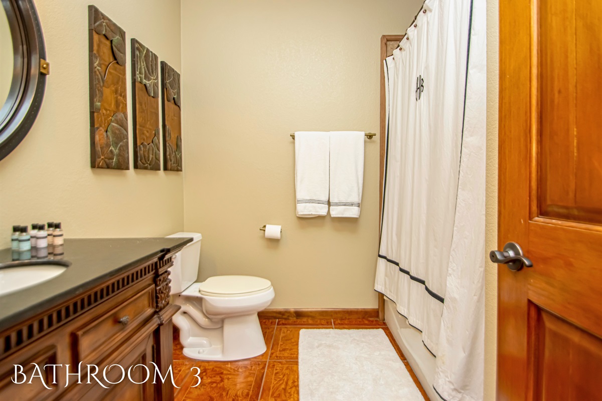 The Third Bathroom is Shared Between Bedrooms 2 & 3 with a Shower/Tub Combo