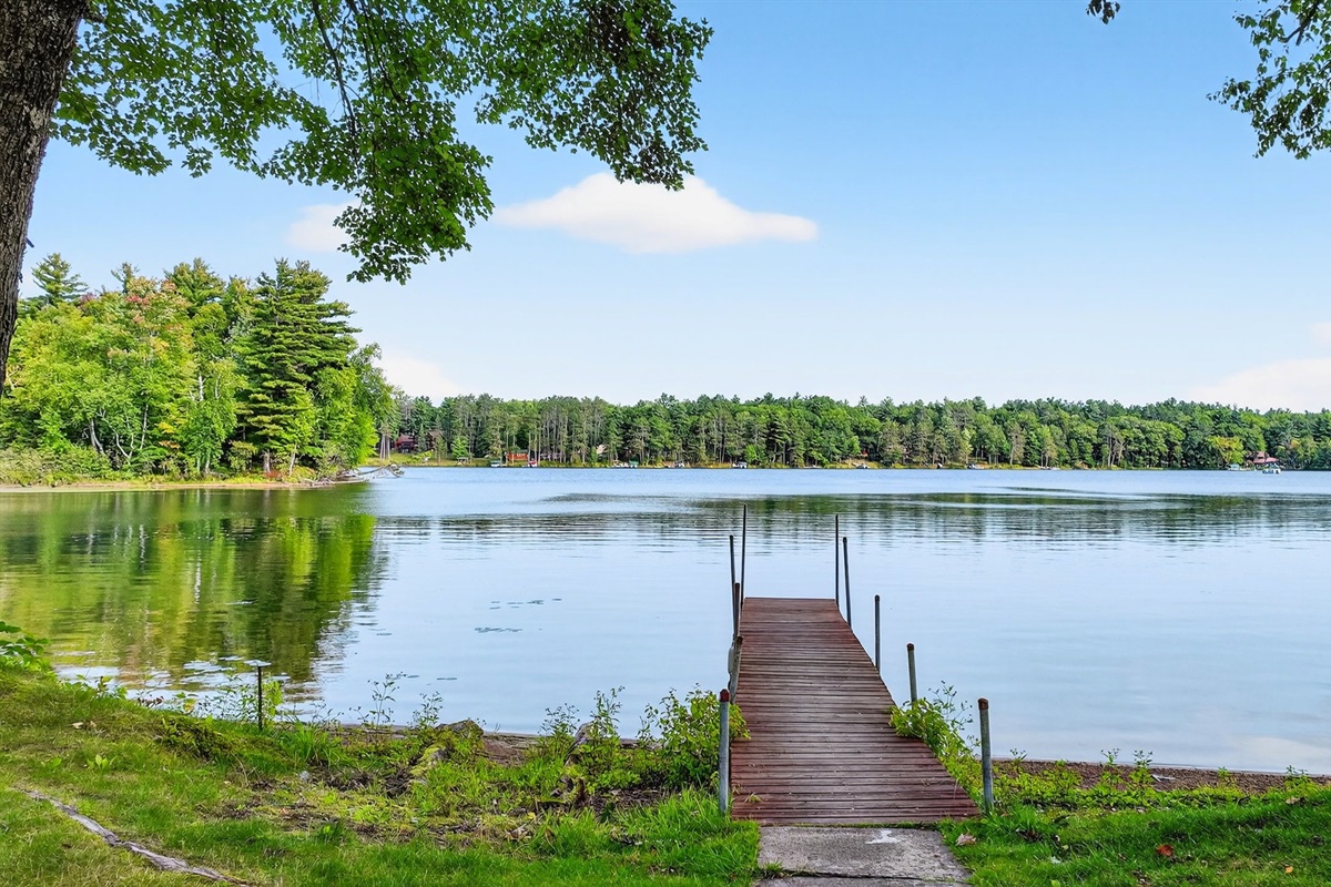 Catch bluegills and perch right from your private dock.