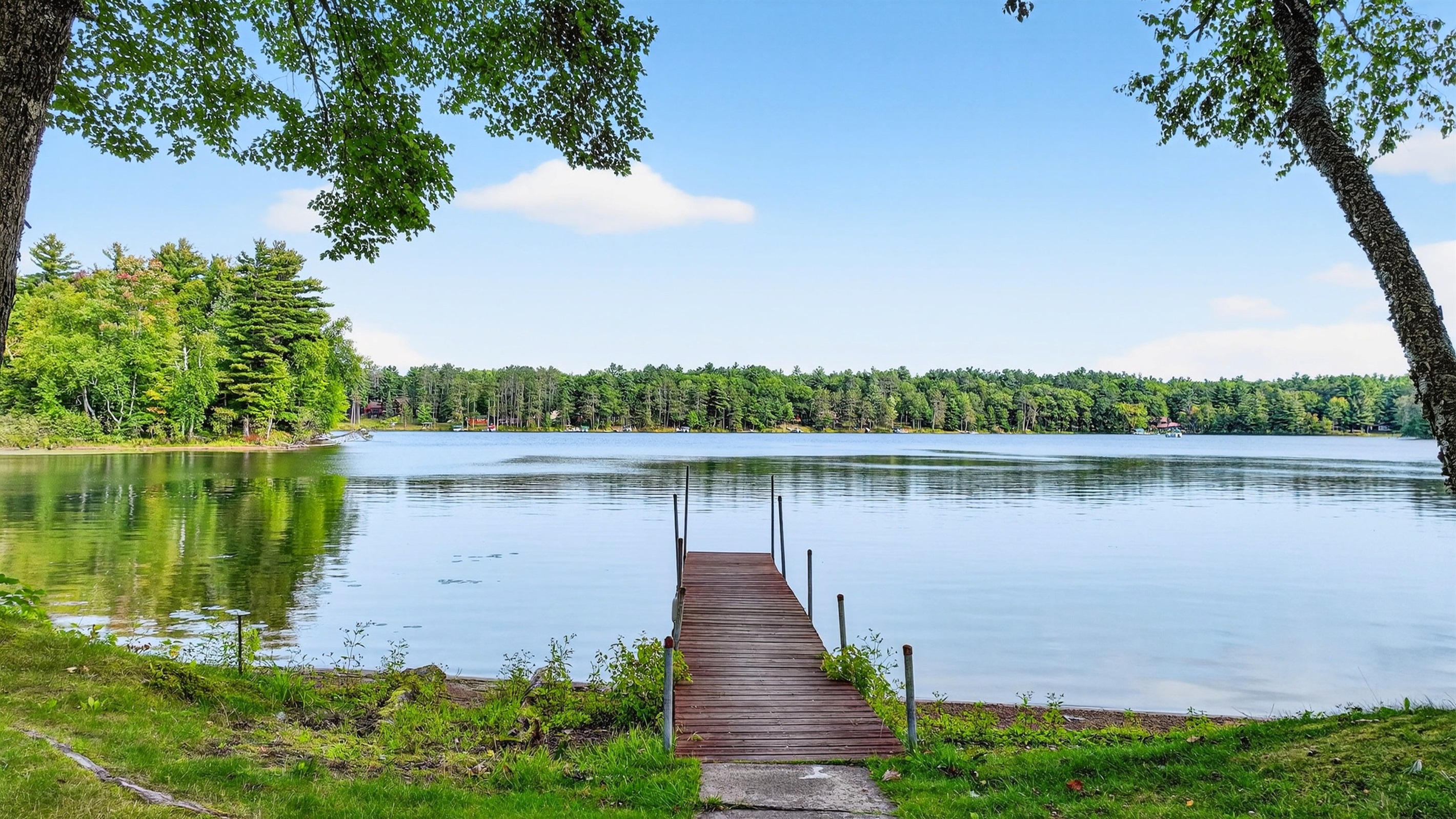 Catch bluegills and perch right from your private dock.