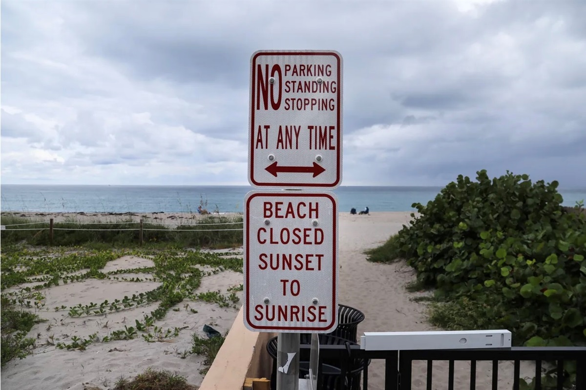 Beach access is closed  sunset to sunrise