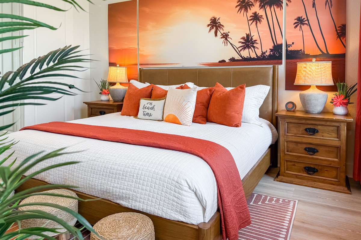 The Beach Sunrise Suite is the only bedroom on the main floor.