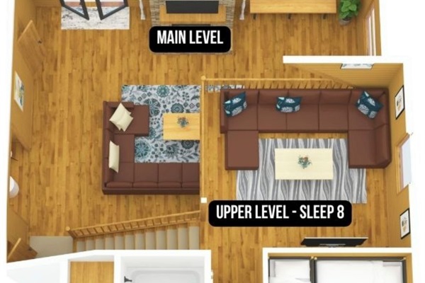Upper level 3d floor plan