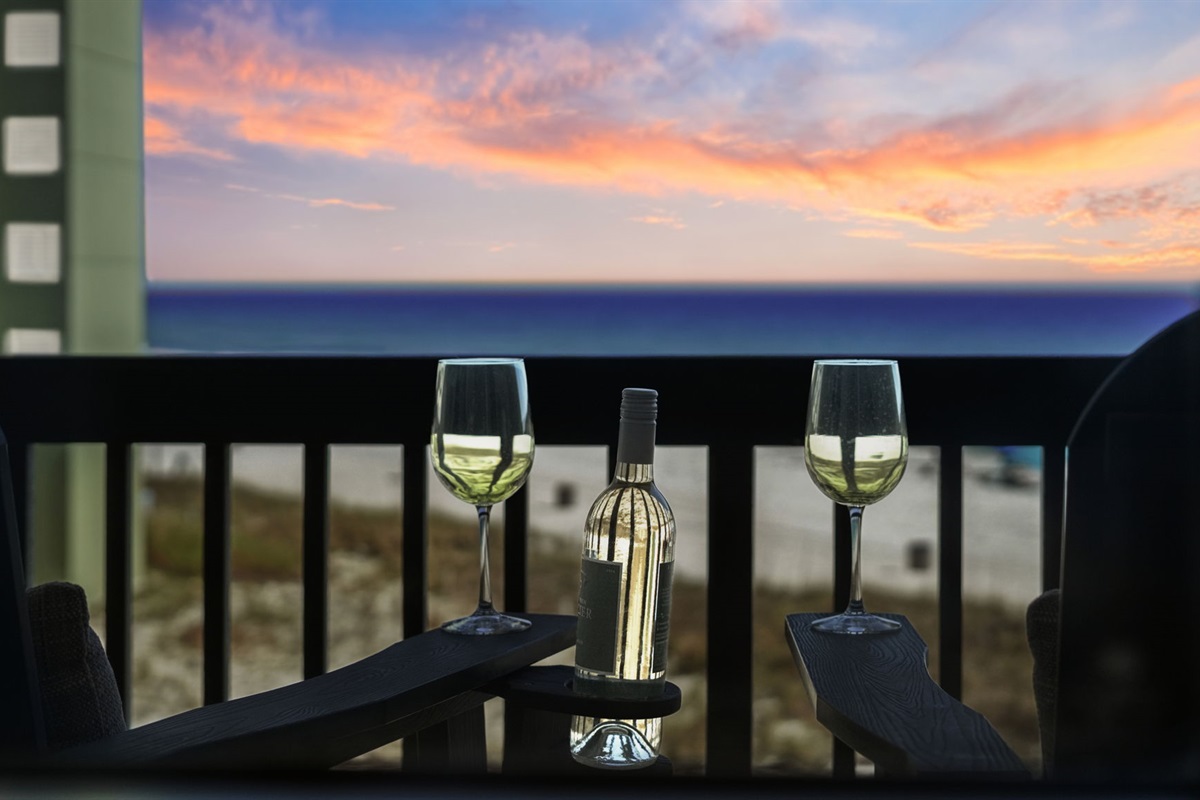 Stunning sunsets from the balcony