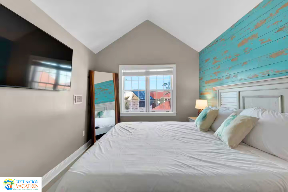A serene bedroom retreat with beautiful coastal touches.