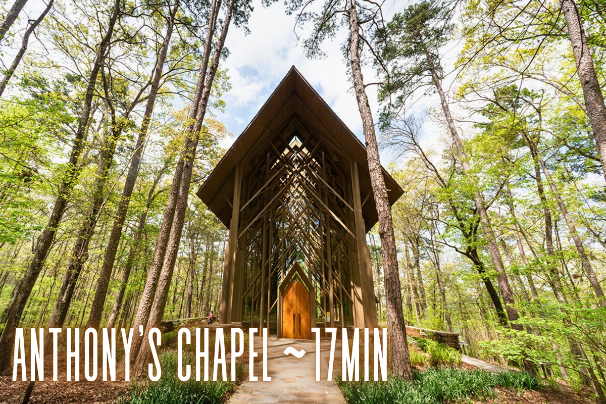 Step into serenity at Anthony’s Chapel, where stunning architecture meets tranquil natural surroundings.