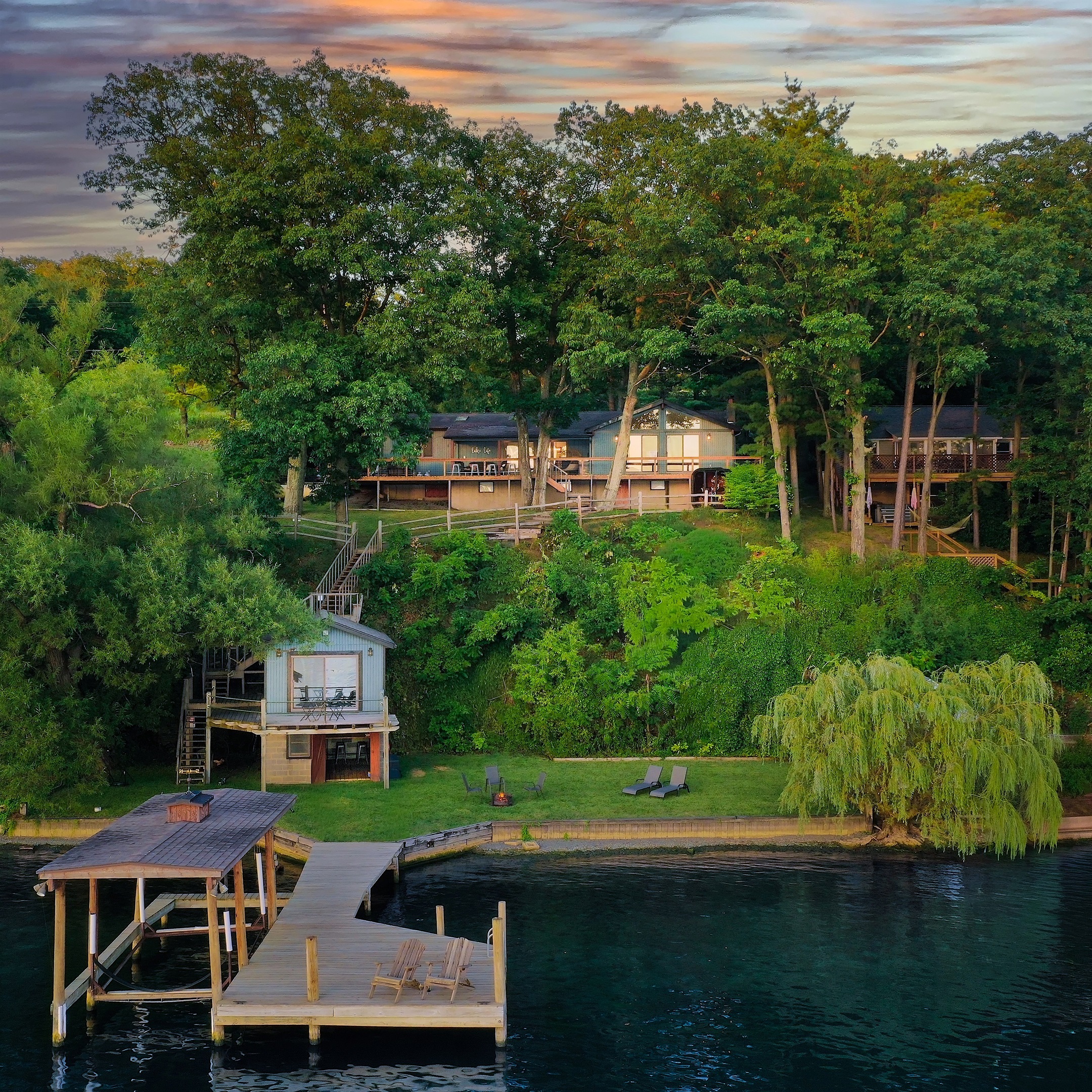 Seneca Lake House | 3 Bed, 2 bath + Seasonal Lakeside Bedroom | Game Room | Private Dock and Boat Lift