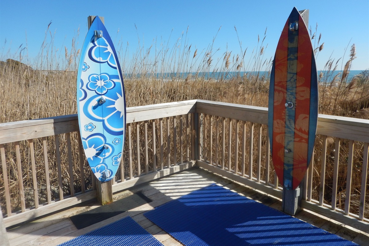 Nice wash off station coming from beach