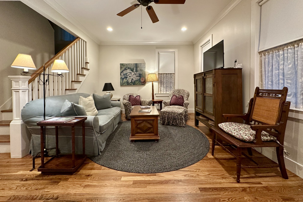 The living room is a great place to end the day reading or watching a movie with your favorite people 