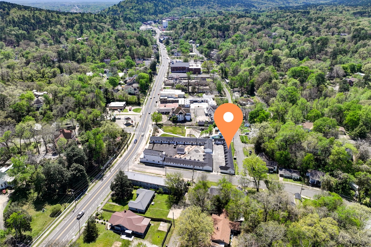 aerial view with marker