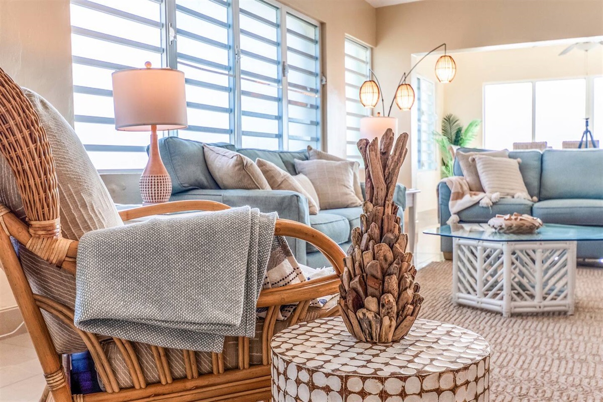 Cozy blankets to warm you from the chilly Caribbean winter breezes. To ensure the living room AC continues to work, keep all bedroom doors shut. 