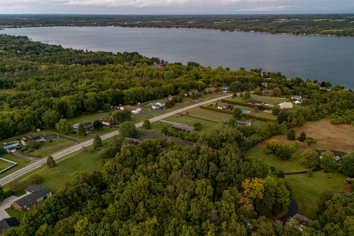 Stunning aerial view showcasing the serene beauty of the lake, lush greenery, and peaceful surrounding neighborhood. Perfect for highlighting location and natural setting.