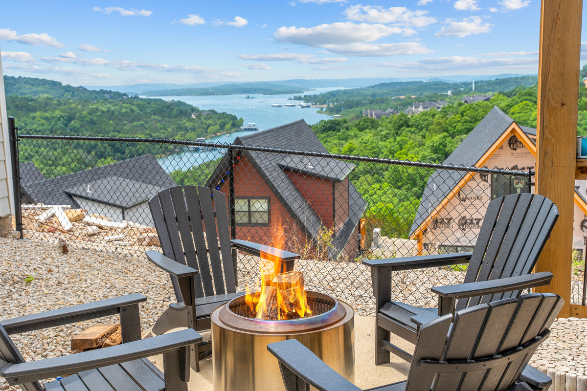 Firepit with adirondack seats