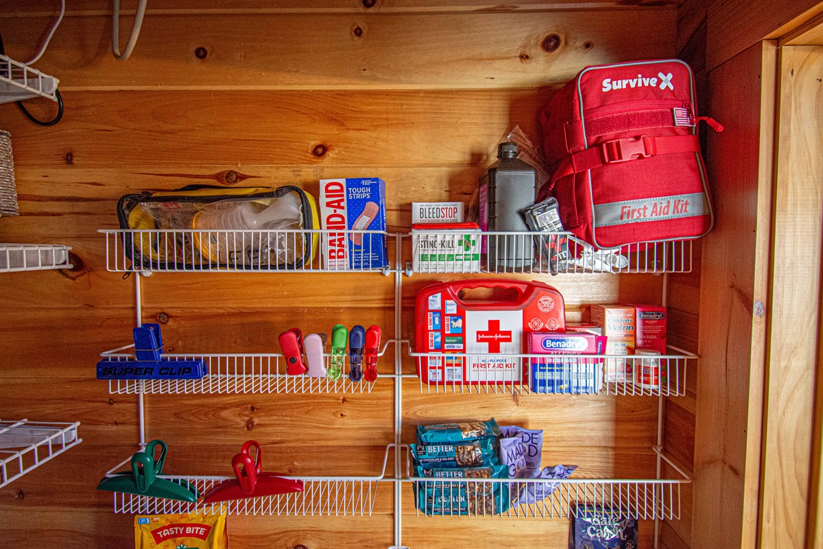 Essentials Ready: Well-stocked first aid and snacks for your adventure in Bryson City!