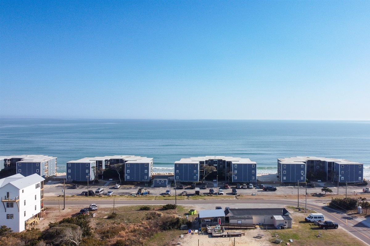 Topsail Reef buildings facing the ocean