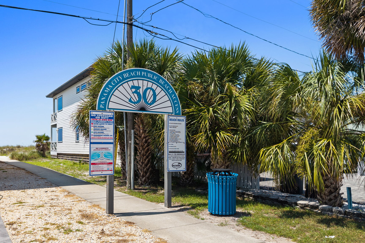 one of many beach entrances
just across the driveway!!!
