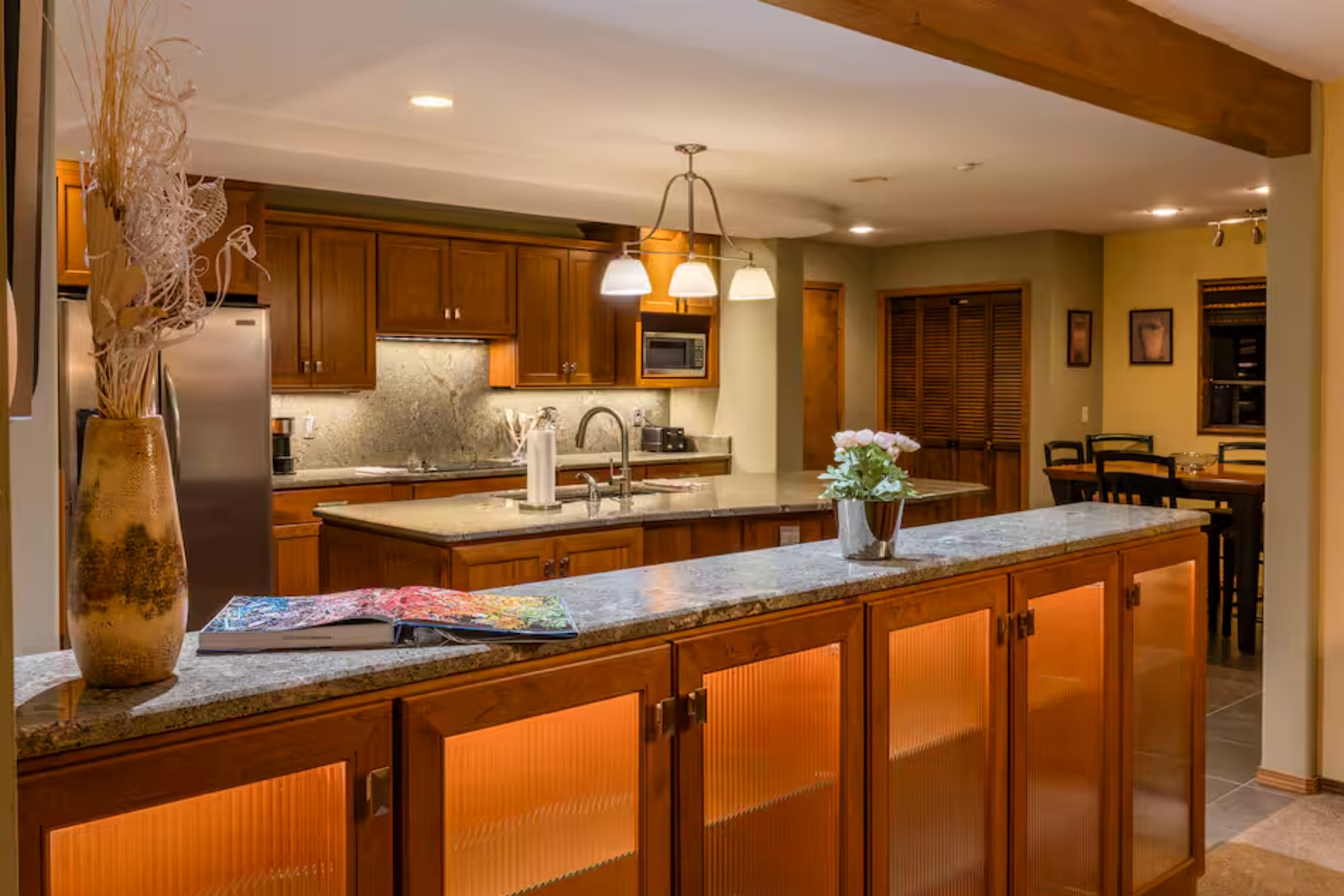 Perfect kitchen with plenty of seating for family and friends.