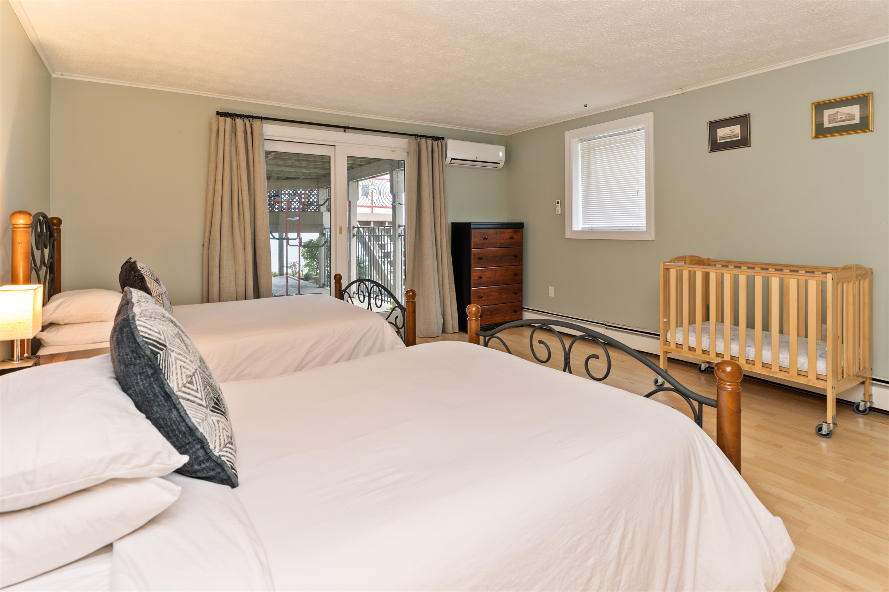 Double Queen bedroom with a crib lower level