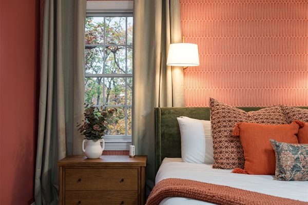 Soft textures and warm colors create a peaceful retreat to unwind after a full day of fun