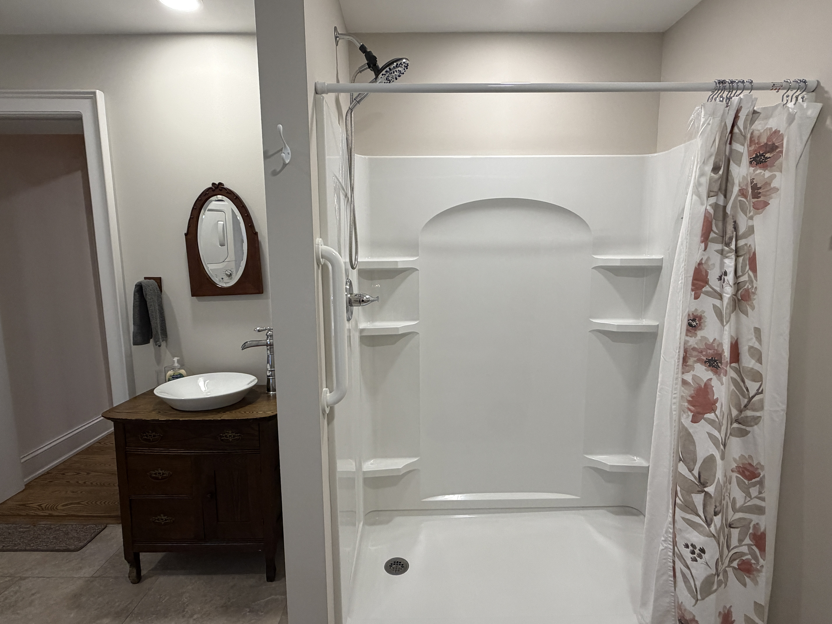 1st floor bathroom with shower and washer/dryer