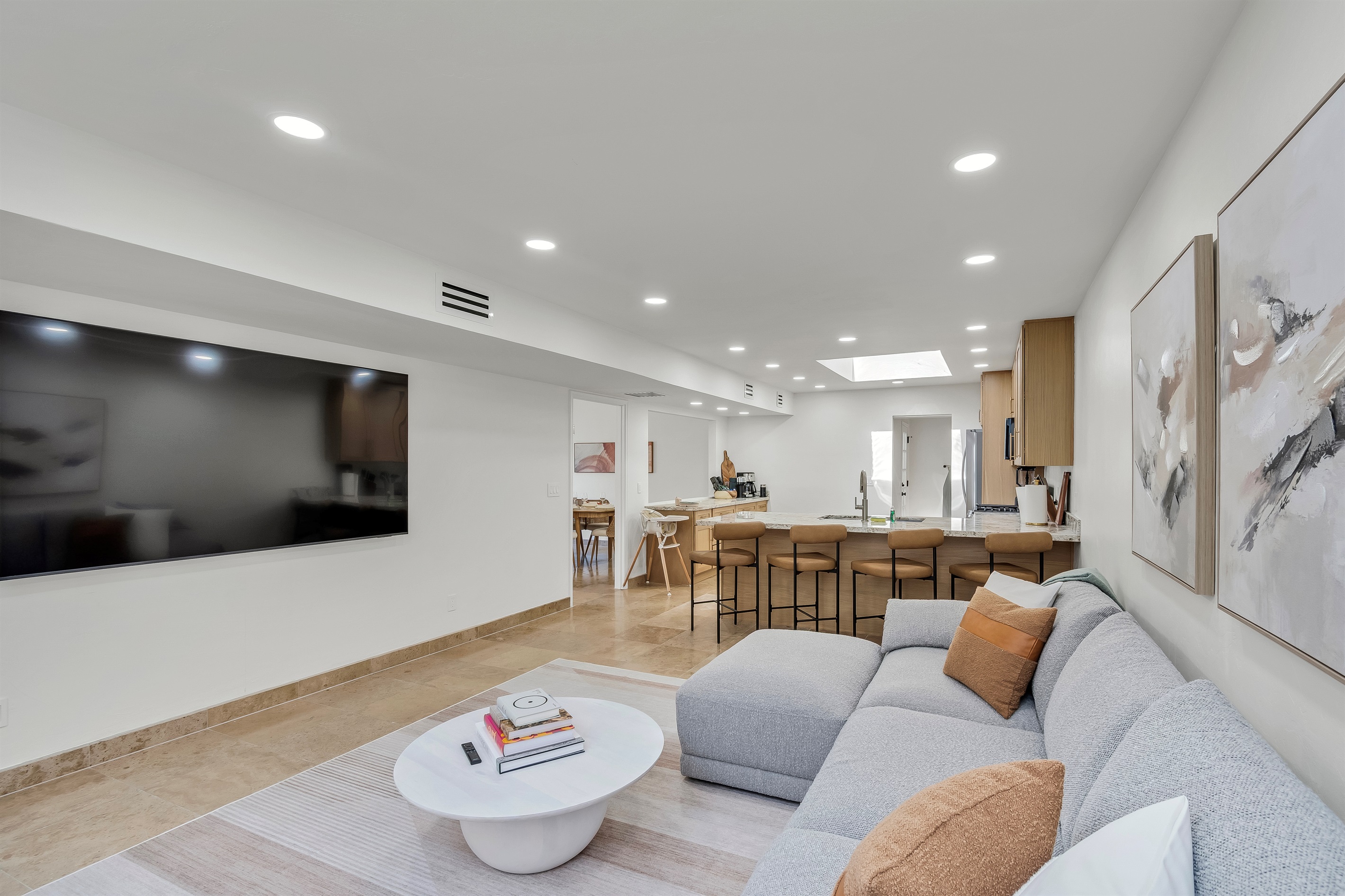 TV Room with 85 Inch TV