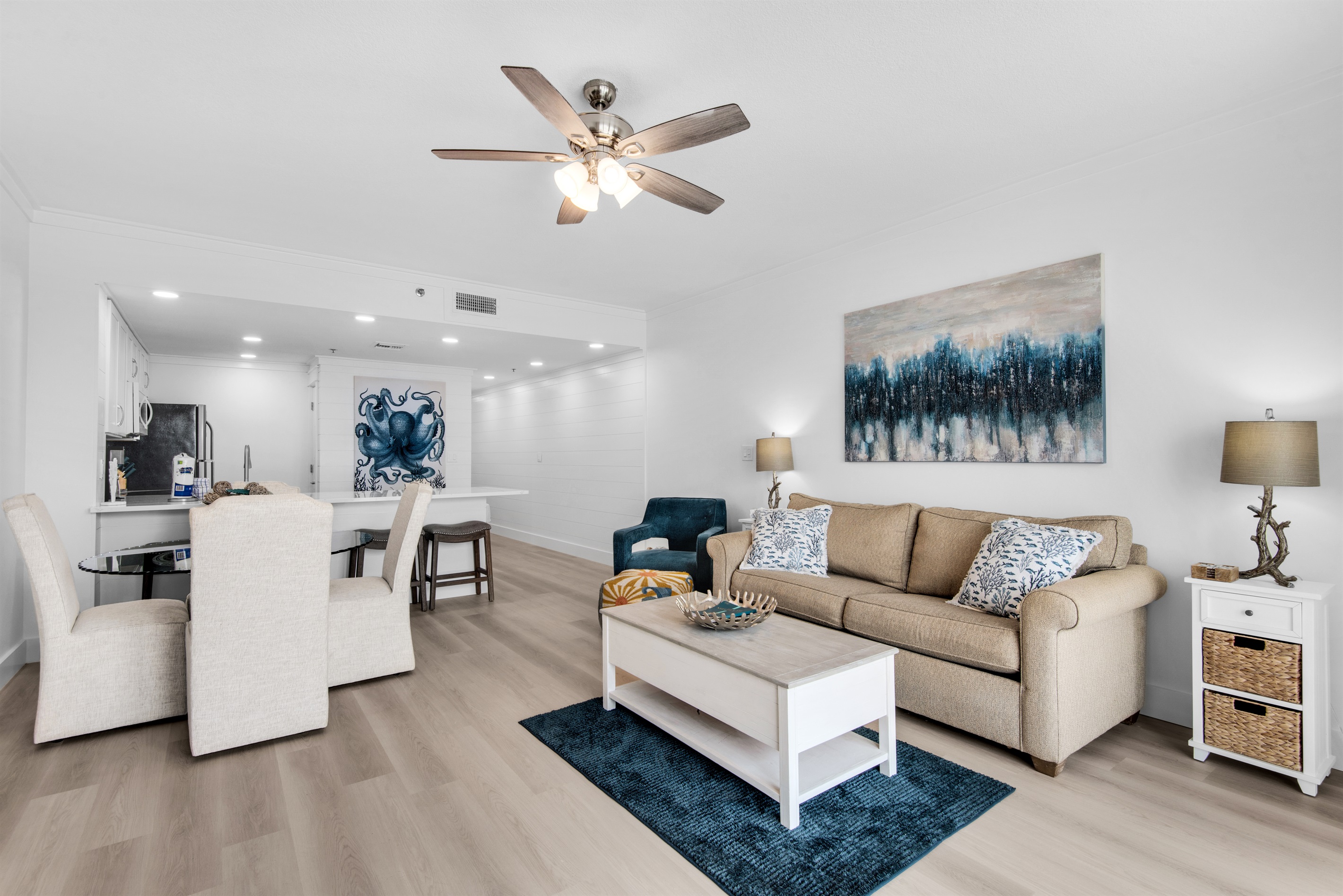 Spacious open-concept living room
