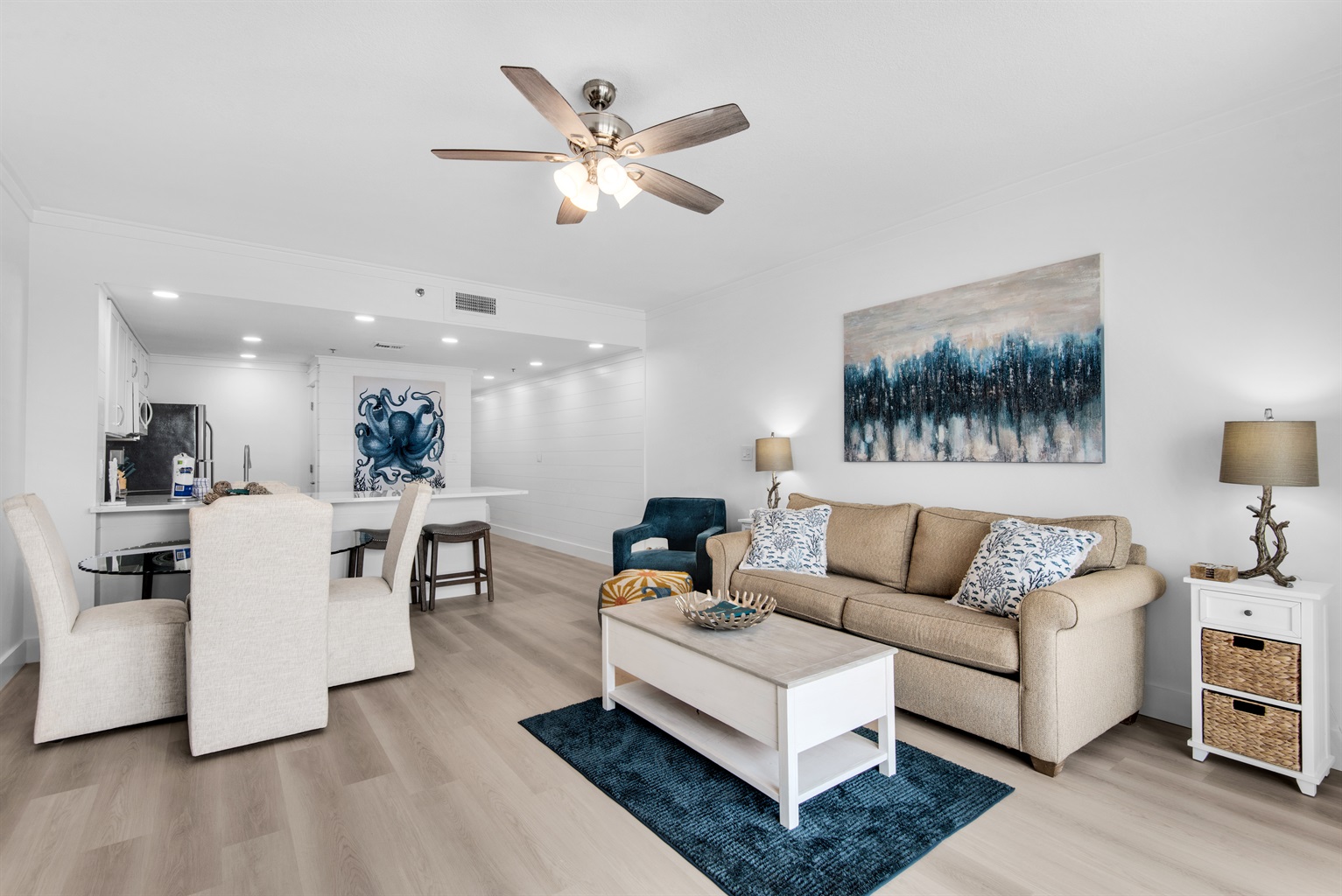 Spacious open-concept living room