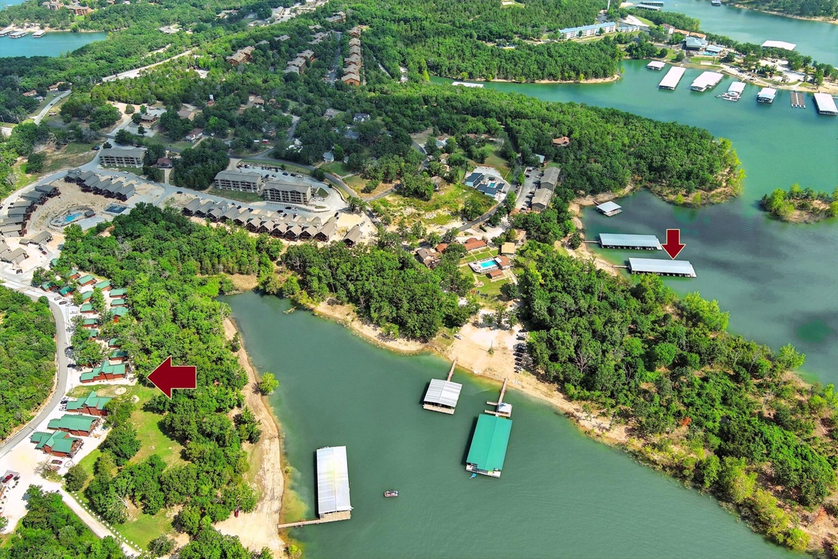 Your lodge and boat slip that is included with your house!
