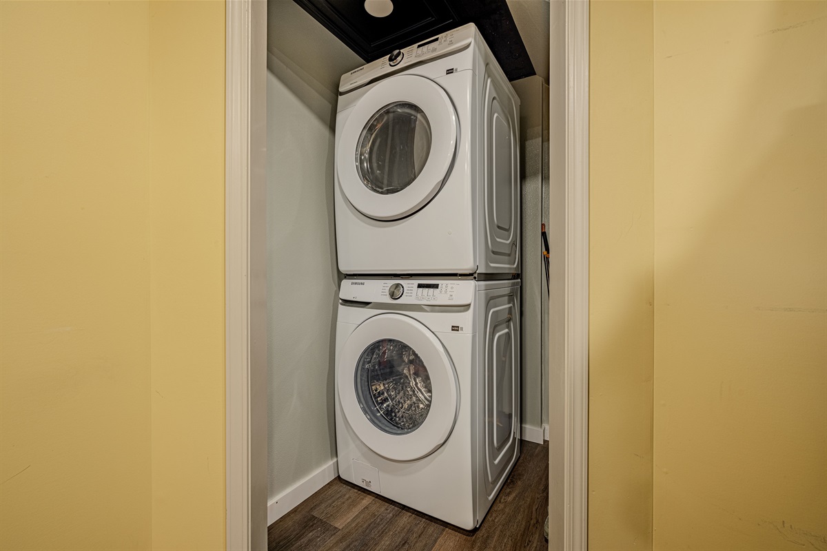 No need to worry about damp hiking clothes. Our quiet, modern laundry machines ensure your favorite cabin wear is always warm and dry.