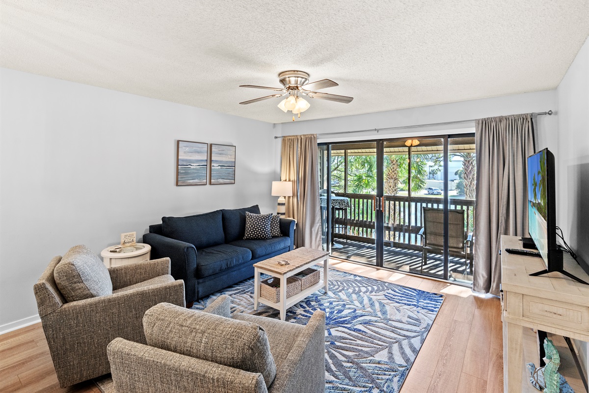 Living room with sleeper sofa